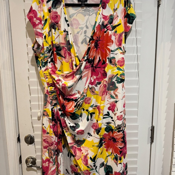 Mackenzie & James Woman 3X Floral Draped Dress – Vibrant - Picture 7 of 7